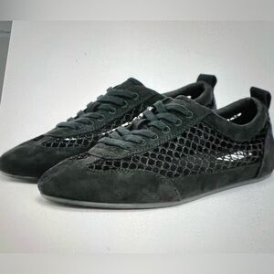 ZARA MESH DERBY SUEDE SHOES 38 EU 8US